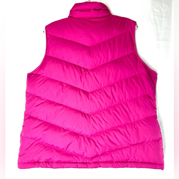 Lands End Women Size 1X Pink Puffer Vest Winter Outdoor Down Filled - Picture 2 of 9
